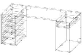 Распродажа - Игровой компьютерный стол Аскард  (1600х700х700)