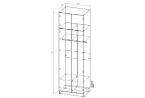 Распродажа - Шкаф распашной Ангард 35 (700х2300х500)