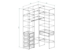 Распродажа - Гардеробная угловая Страйп 2 (1400х2400х1300)