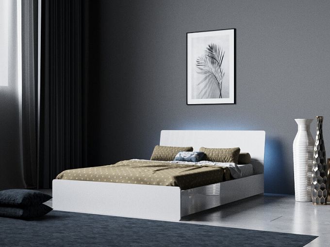 Кровать с подсветкой Энни BMS - Фото