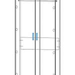Чертеж Шкаф 2-х дверный Мэдисон BMS
