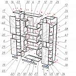 Схема сборки Шкаф-стеллаж Шелби-20 BMS
