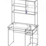 Чертеж Письменный стол D-604-M2 BMS