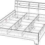 Чертеж Кровать Стиль BMS