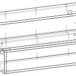 Чертеж Открытая полка Моби BMS