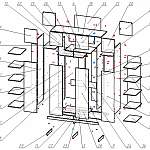 Схема сборки Шкаф распашной Остин Лео 6 BMS