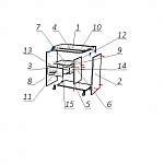 Схема сборки Стол для ноутбука Женева 12 BMS