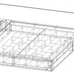 Чертеж Кровать с полками Лея 18 BMS
