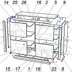 Схема сборки Распашной шкаф Прато 2-1 BMS