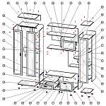 Схема сборки Мебельная стенка Верона 2 BMS