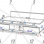 Схема сборки Стол письменный подвесной Клипса 1 BMS