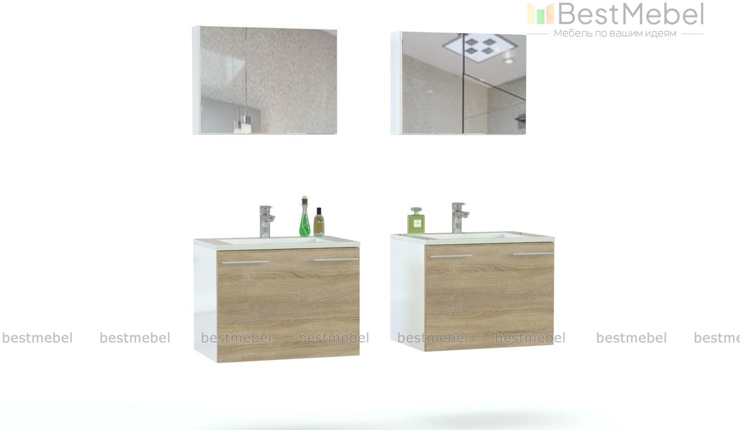 Комплект для ванной комнаты Ассоль 1 BMS - Фото