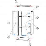 Схема сборки Шкаф верхний с 2-мя дверцами Тетчер BMS