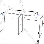 Схема сборки Письменный стол для двоих Дублин-11 BMS