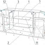 Схема сборки Тумба-витрина Индиана-2 BMS