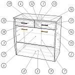 Чертеж Тумба для белья Вил 25 BMS