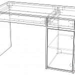 Чертеж Стол для ноутбука ПМ-155.12 BMS