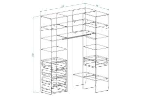 Распродажа - Гардеробная угловая Страйп 2 (1700х2300х1100)