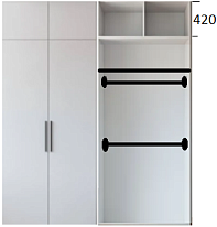 Распродажа - Распашной шкаф Вилета 5  (850х2600х600)