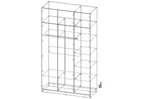 Распродажа - Шкаф распашной Фарелл 52  (1500х2600х600)