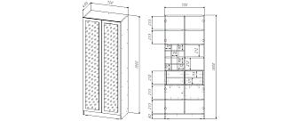 Распродажа - ЭСКИЗ Шкаф Буффало 2 BMS  (700х1800х400)