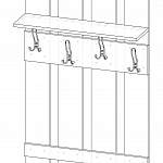Чертеж Вешалка Скандинавия 5 BMS