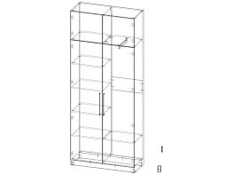 Распродажа - ЭСКИЗ №00000148780 Распашной шкаф Вилета 5  (1000х2400х400)