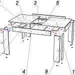 Схема сборки Кухонный стол Элана BMS