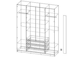 Распродажа - Распашной шкаф Вилета 4 с ящиками  (2000х2500х600)