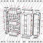 Схема сборки Шкаф-стеллаж Шелби-13 BMS