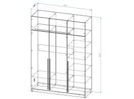 Распродажа - ЭСКИЗ Шкаф для одежды Бронкс  (1750х2450х600)