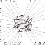 Схема сборки Прикроватная тумба Валерия-Октава 4 BMS