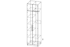 Распродажа - Распашной шкаф Вилета 5 (700х2700х600)