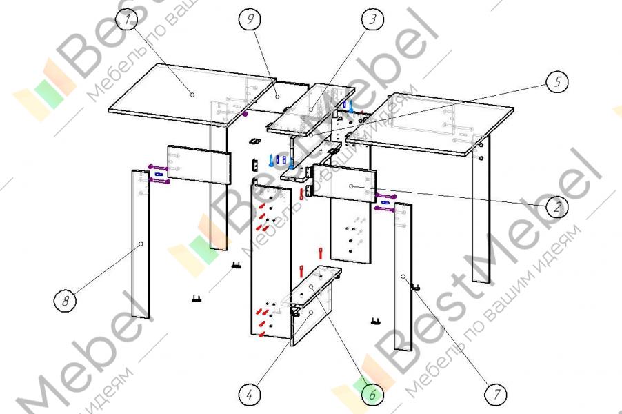 Как собрать стол 4