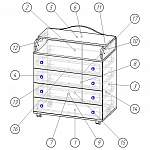 Чертеж Комод пеленальный Ульяна-2 венге BMS