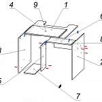Схема сборки Стол для ноутбука ПСК-1 BMS