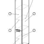 Чертеж Шкаф пенал с 2-мя дверцами Валерий BMS