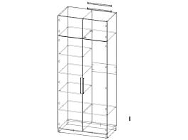 Распродажа - Распашной шкаф Вилета 5  (1100х2600х600)