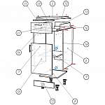 Схема сборки Шкаф нижний с 1-ой дверцей и ящиком Лофт BMS