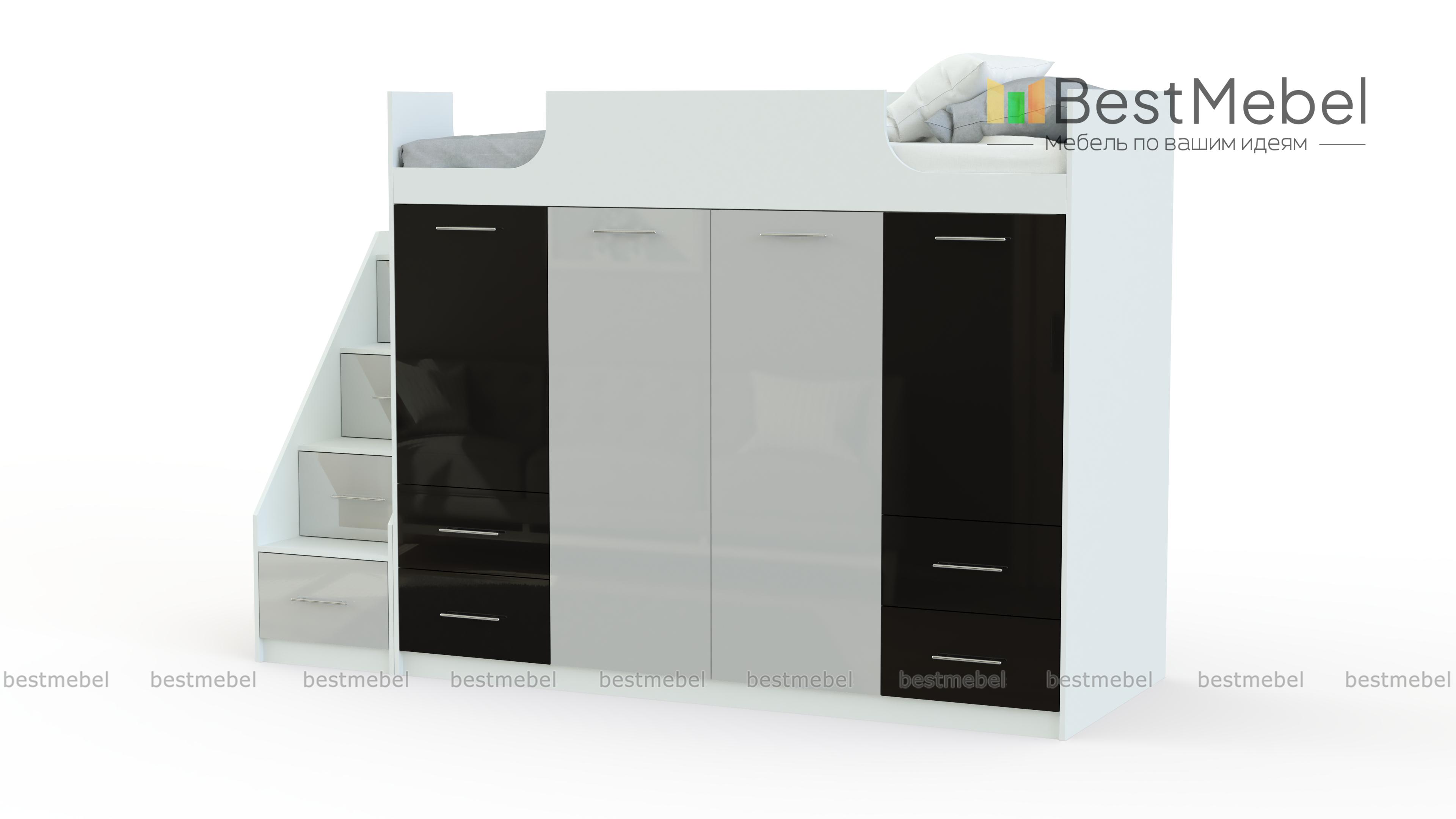 Кровать-чердак Симо 2 BMS - Фото