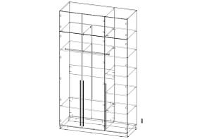 Распродажа - Шкаф распашной Лофант 3А  (1500х2600х600)