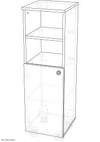 Распродажа - Пенал в ванную  (330х1083х355)