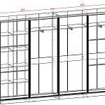 Чертеж Шкаф-купе четырехдверный Garant 4 BMS