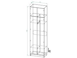 Распродажа - Шкаф распашной Томми 35 (700х2400х400)