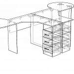Чертеж Стол для переговоров Угловой BMS