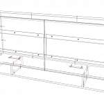 Чертеж Настенная полка Брисбен 3 BMS