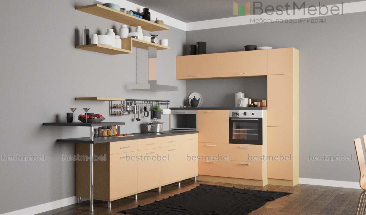 Кухня со стойкой Белла 3 BMS - Фото