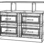 Чертеж Тумба для ТВ Прованс BMS