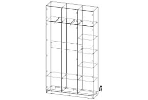 Распродажа - Распашной шкаф Вилета 6  (1400х2600х400)