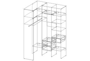 Распродажа - Гардеробная угловая Страйп 3 (1500*2400*1300) (1500х2400х1300)